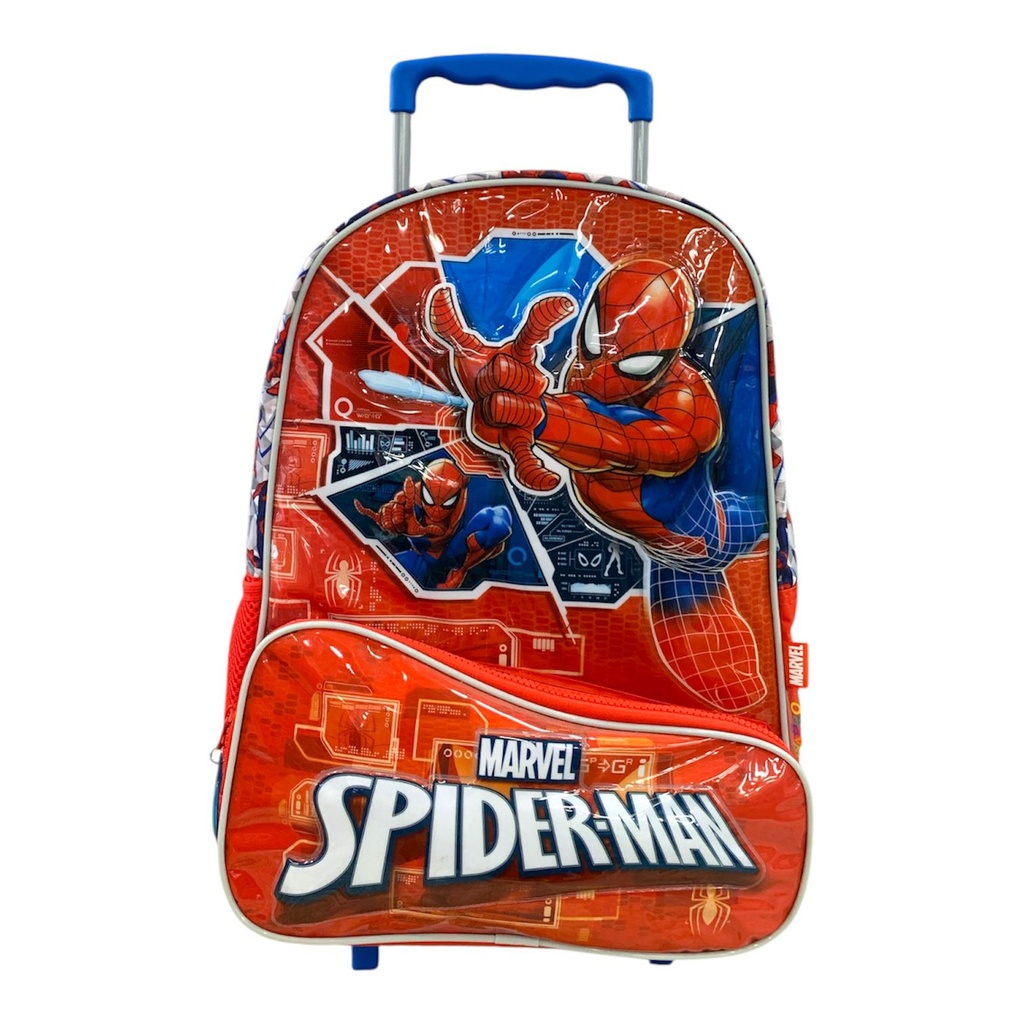 MOCHILA 16" SPIDERMAN C/CARRO