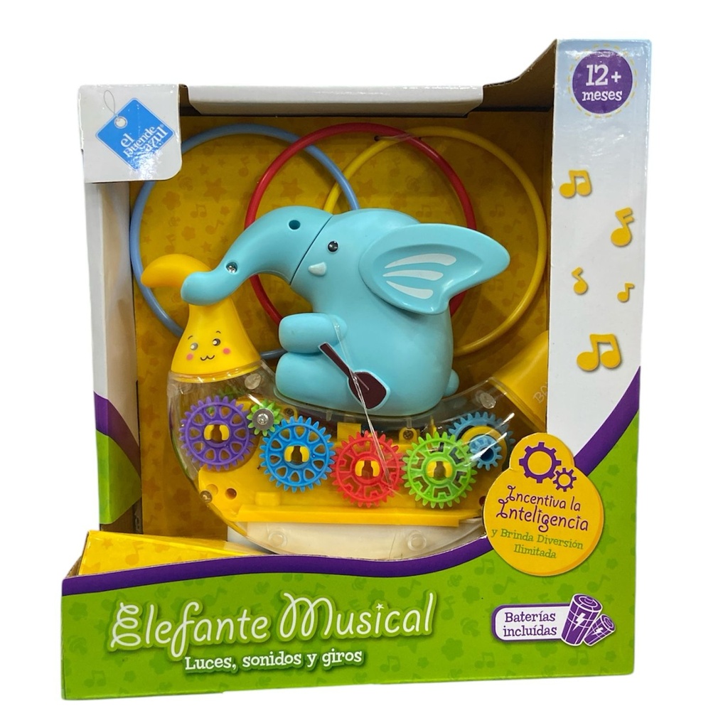 ELEFANTE MUSICAL CON LUZ Y SONIDO