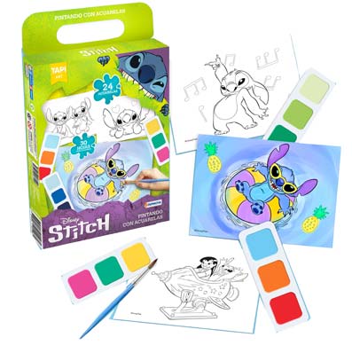 PINTANDO CON ACUARELAS STICH