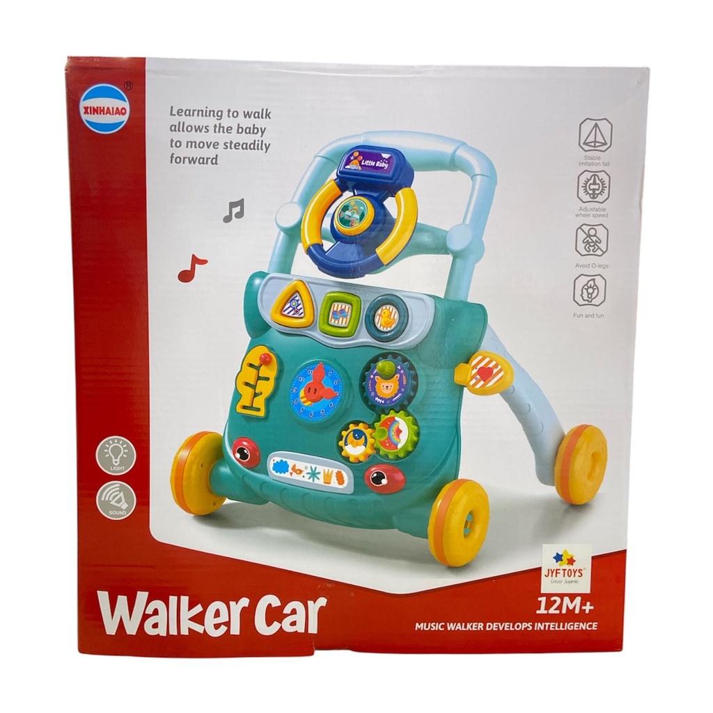 CAMINADOR ELEFANTE AZUL CON LUZ Y SONIDO