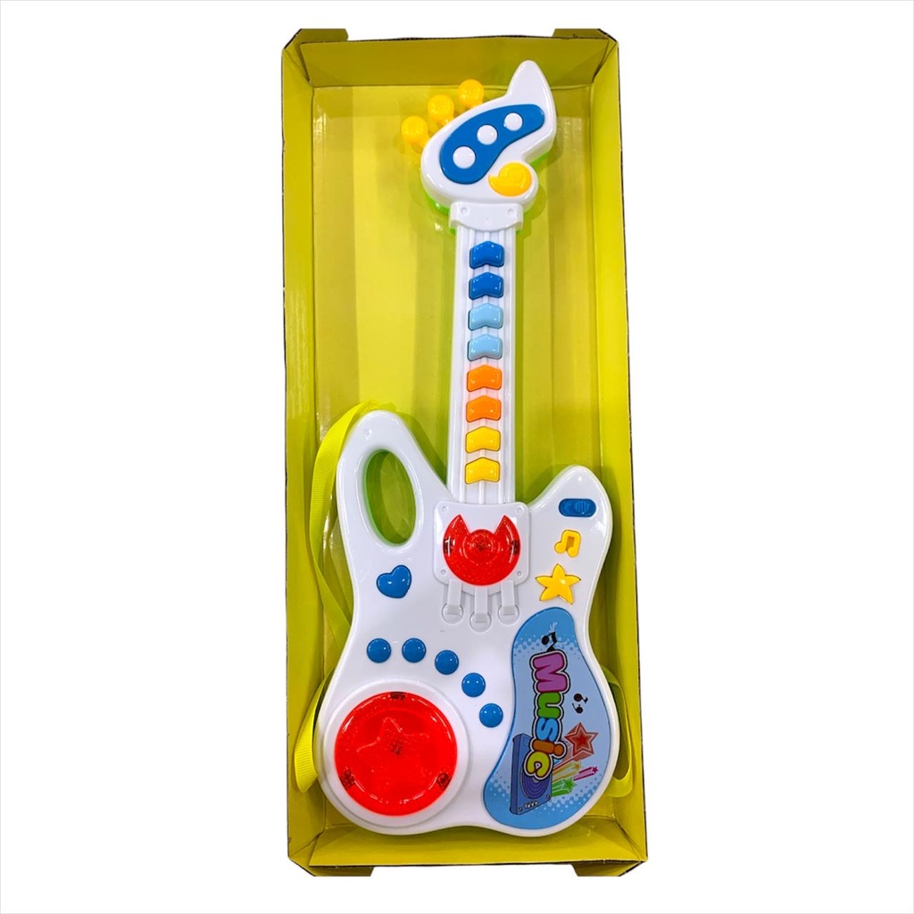 ROCK GUITAR VERDE Y BLANCO