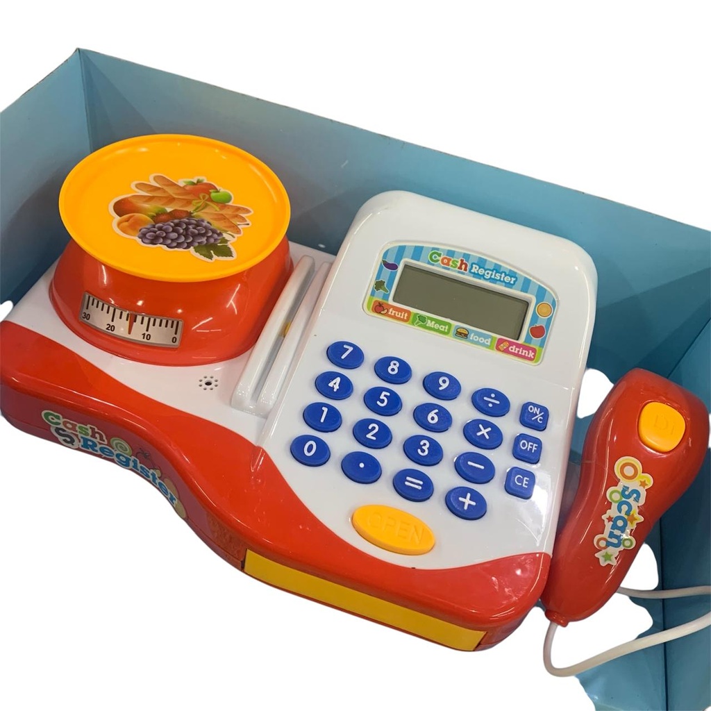 CAJA REGISTRADORA ROJA C/BALANZA