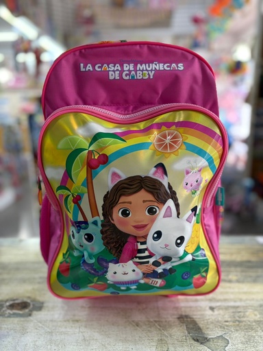 MOCHILA GABBY DOLLHAOUSE 16" C/CARRO