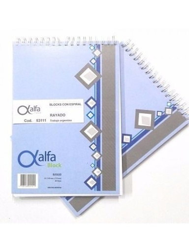 [353035] BLOCK ALFA A4 RAYADO CON ESPIRAL