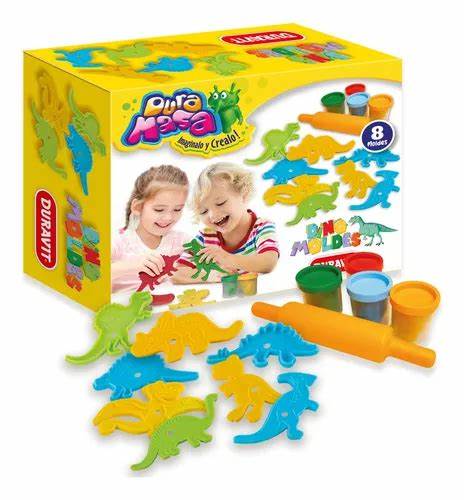 [732] DURA MASA DINOS MOLDES 8 PIEZAS