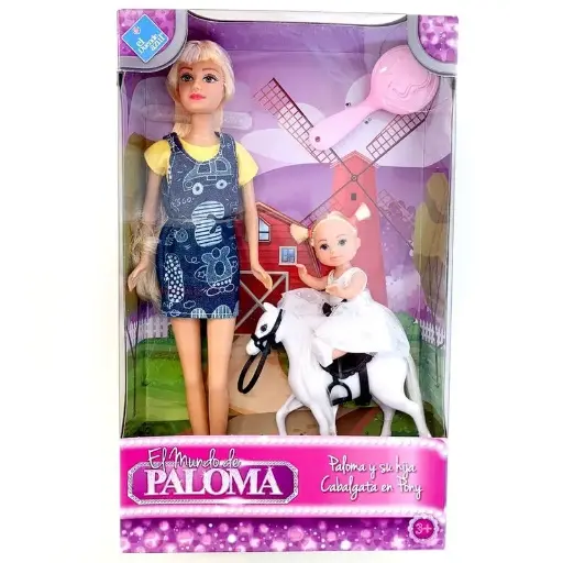 PALOMA Y SU HIJA CON PONY