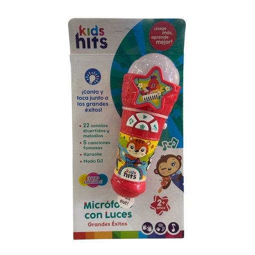 [KH16/004-ES] MICROFONO C/ LUCES KIDS HITS